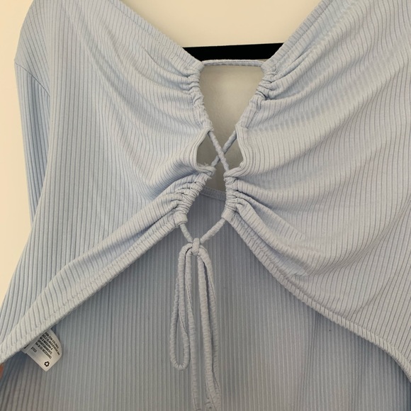 New long sleeve bodysuit, open & crisscross back - Picture 4 of 7